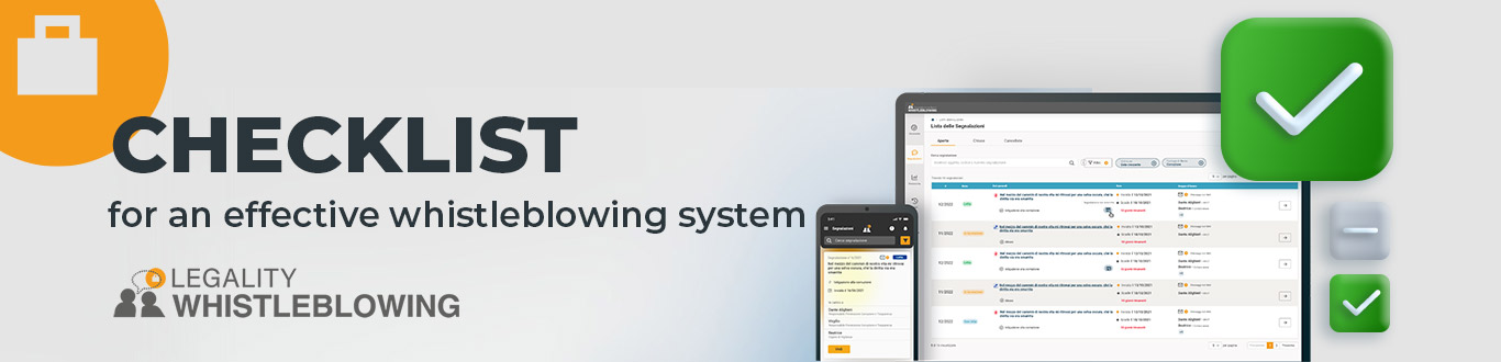 Checklist for an effective whistleblowing system