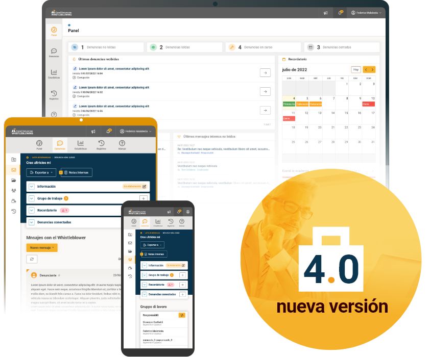 Canal de denuncia digital Legality Whistleblowing 4.0