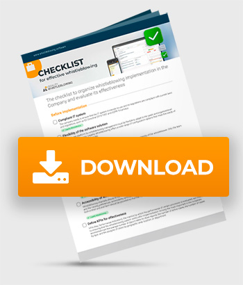 Checklist effective whistleblowing system